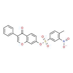 ChemSpider 2D Image | 4-Oxo-3-phenyl-4H-chromen-7-yl 4-methyl-3-nitrobenzenesulfonate | C22H15NO7S