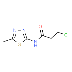 ChemSpider 2D Image | 3-Chloro-N-(5-methyl-1,3,4-thiadiazol-2-yl)propanamide | C6H8ClN3OS