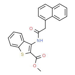 ChemSpider 2D Image | Methyl 3-[(1-naphthylacetyl)amino]-1-benzothiophene-2-carboxylate | C22H17NO3S
