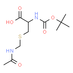 ChemSpider 2D Image | S-(Acetamidomethyl)-N-{[(2-methyl-2-propanyl)oxy]carbonyl}cysteine | C11H20N2O5S