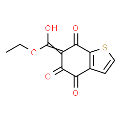 ChemSpider 2D Image | 6-[Ethoxy(hydroxy)methylene]-1-benzothiophene-4,5,7(6H)-trione | C11H8O5S