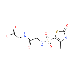 ChemSpider 2D Image | N-[(4-Methyl-2-oxo-2,3-dihydro-1,3-thiazol-5-yl)sulfonyl]glycylglycine | C8H11N3O6S2