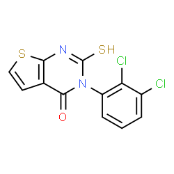 ChemSpider 2D Image | 3-(2,3-Dichlorophenyl)-2-sulfanylthieno[2,3-d]pyrimidin-4(3H)-one | C12H6Cl2N2OS2