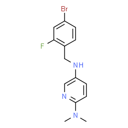 ChemSpider 2D Image | N~5~-(4-Bromo-2-fluorobenzyl)-N~2~,N~2~-dimethyl-2,5-pyridinediamine | C14H15BrFN3