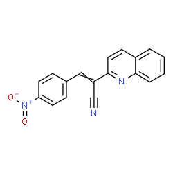 ChemSpider 2D Image | 3-(4-Nitrophenyl)-2-(2-quinolinyl)acrylonitrile | C18H11N3O2
