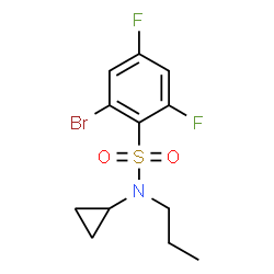 ChemSpider 2D Image | 2-Bromo-N-cyclopropyl-4,6-difluoro-N-propylbenzenesulfonamide | C12H14BrF2NO2S
