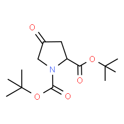 ChemSpider 2D Image | di-tert-Butyl 4-oxopyrrolidine-1,2-dicarboxylate | C14H23NO5