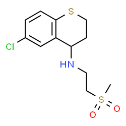 ChemSpider 2D Image | 6-Chloro-N-[2-(methylsulfonyl)ethyl]-4-thiochromanamine | C12H16ClNO2S2
