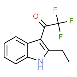 ChemSpider 2D Image | 1-(2-Ethyl-1H-indol-3-yl)-2,2,2-trifluoroethanone | C12H10F3NO