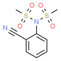 ChemSpider 2D Image | N-(2-Cyanophenyl)-N-(methylsulfonyl)methanesulfonamide | C9H10N2O4S2