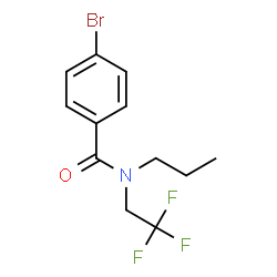 ChemSpider 2D Image | 4-Bromo-N-propyl-N-(2,2,2-trifluoroethyl)benzamide | C12H13BrF3NO