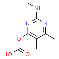 ChemSpider 2D Image | 5,6-Dimethyl-2-(methylamino)-4-pyrimidinyl hydrogen carbonate | C8H11N3O3
