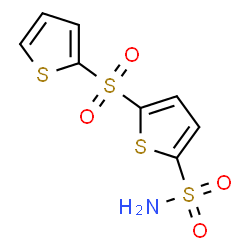 ChemSpider 2D Image | 5-(2-Thienylsulfonyl)-2-thiophenesulfonamide | C8H7NO4S4