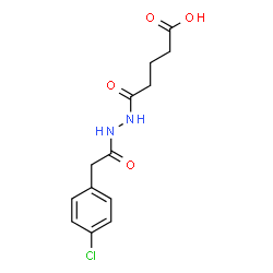 ChemSpider 2D Image | 5-{2-[(4-Chlorophenyl)acetyl]hydrazino}-5-oxopentanoic acid | C13H15ClN2O4