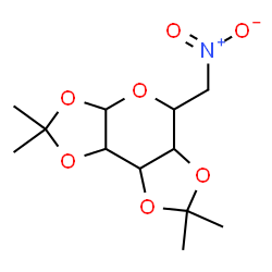 ChemSpider 2D Image | 2,2,7,7-Tetramethyl-5-(nitromethyl)tetrahydro-3aH-bis[1,3]dioxolo[4,5-b:4',5'-d]pyran | C12H19NO7