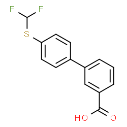 ChemSpider 2D Image | 4'-[(Difluoromethyl)sulfanyl]-3-biphenylcarboxylic acid | C14H10F2O2S