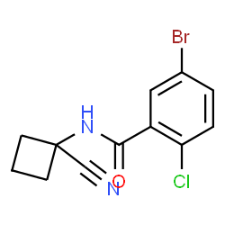 ChemSpider 2D Image | 5-Bromo-2-chloro-N-(1-cyanocyclobutyl)benzamide | C12H10BrClN2O