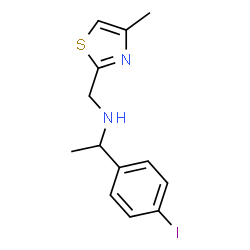 ChemSpider 2D Image | 1-(4-Iodophenyl)-N-[(4-methyl-1,3-thiazol-2-yl)methyl]ethanamine | C13H15IN2S