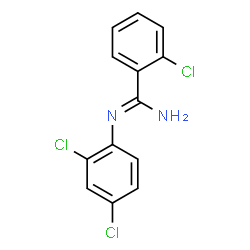 ChemSpider 2D Image | 2-Chloro-N'-(2,4-dichlorophenyl)benzenecarboximidamide | C13H9Cl3N2