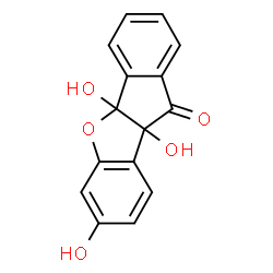 ChemSpider 2D Image | 4b,9b-Dihydro-4b,7,9b-trihydroxy-10H-benz[b]indeno[2,1-d]furan-10-one | C15H10O5