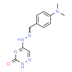 ChemSpider 2D Image | 5-{2-[4-(Dimethylamino)benzylidene]hydrazino}-1,2,4-triazin-3(2H)-one | C12H14N6O