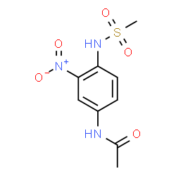 ChemSpider 2D Image | N-{4-[(Methylsulfonyl)amino]-3-nitrophenyl}acetamide | C9H11N3O5S