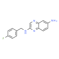 ChemSpider 2D Image | N~2~-(4-Fluorobenzyl)-2,6-quinoxalinediamine | C15H13FN4