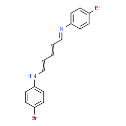 ChemSpider 2D Image | 4-Bromo-N-{(5E)-5-[(4-bromophenyl)imino]-1,3-pentadien-1-yl}aniline | C17H14Br2N2