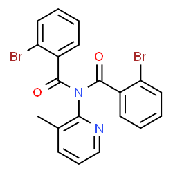 ChemSpider 2D Image | 2-Bromo-N-(2-bromobenzoyl)-N-(3-methyl-2-pyridinyl)benzamide | C20H14Br2N2O2