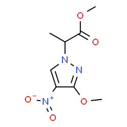 ChemSpider 2D Image | methyl 2-(3-methoxy-4-nitropyrazol-1-yl)propanoate | C8H11N3O5