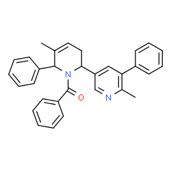 ChemSpider 2D Image | (5,6'-Dimethyl-5',6-diphenyl-3,6-dihydro-2,3'-bipyridin-1(2H)-yl)(phenyl)methanone | C31H28N2O
