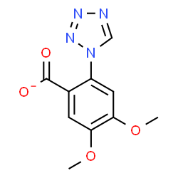ChemSpider 2D Image | 4,5-Dimethoxy-2-(1H-tetrazol-1-yl)benzoate | C10H9N4O4