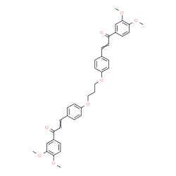 ChemSpider 2D Image | 3,3'-[1,3-Propanediylbis(oxy-4,1-phenylene)]bis[1-(3,4-dimethoxyphenyl)-2-propen-1-one] | C37H36O8