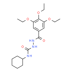 ChemSpider 2D Image | N-Cyclohexyl-2-(3,4,5-triethoxybenzoyl)hydrazinecarboxamide | C20H31N3O5