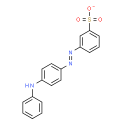ChemSpider 2D Image | 3-[(E)-(4-Anilinophenyl)diazenyl]benzenesulfonate | C18H14N3O3S