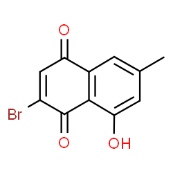 ChemSpider 2D Image | 2-Bromo-8-hydroxy-6-methylnaphthoquinone | C11H7BrO3