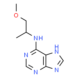 ChemSpider 2D Image | N-(1-Methoxy-2-propanyl)-7H-purin-6-amine | C9H13N5O