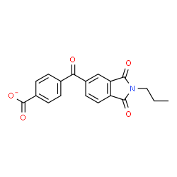 ChemSpider 2D Image | 4-[(1,3-Dioxo-2-propyl-2,3-dihydro-1H-isoindol-5-yl)carbonyl]benzoate | C19H14NO5