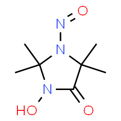 ChemSpider 2D Image | 3-Hydroxy-2,2,5,5-tetramethyl-1-nitroso-4-imidazolidinone | C7H13N3O3