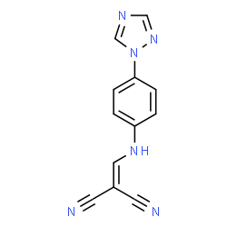 ChemSpider 2D Image | ({[4-(1H-1,2,4-Triazol-1-yl)phenyl]amino}methylene)malononitrile | C12H8N6