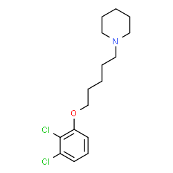 ChemSpider 2D Image | 1-[5-(2,3-Dichlorophenoxy)pentyl]piperidine | C16H23Cl2NO
