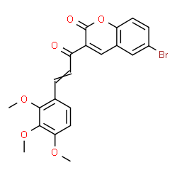ChemSpider 2D Image | 6-Bromo-3-[3-(2,3,4-trimethoxyphenyl)acryloyl]-2H-chromen-2-one | C21H17BrO6