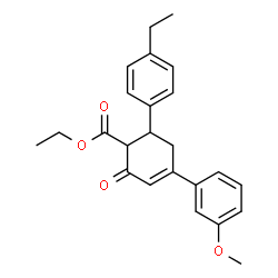ChemSpider 2D Image | Ethyl 6-(4-ethylphenyl)-4-(3-methoxyphenyl)-2-oxo-3-cyclohexene-1-carboxylate | C24H26O4