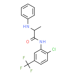 ChemSpider 2D Image | N-[2-Chloro-5-(trifluoromethyl)phenyl]-N~2~-phenylalaninamide | C16H14ClF3N2O