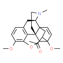 ChemSpider 2D Image | 1-(3,6-Dimethoxy-17-methyl-7,8-didehydro-18,19-dihydro-4,5-epoxy-6,14-ethenomorphinan-18-yl)ethanone | C23H27NO4