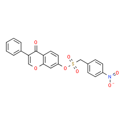 ChemSpider 2D Image | 4-Oxo-3-phenyl-4H-chromen-7-yl (4-nitrophenyl)methanesulfonate | C22H15NO7S