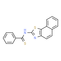 ChemSpider 2D Image | N-(Naphtho[2,1-d][1,3]thiazol-2-yl)benzenecarbothioamide | C18H12N2S2