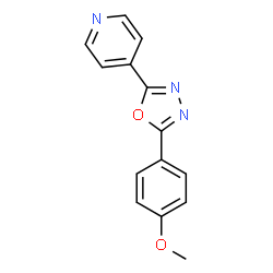 ChemSpider 2D Image | 4-(5-(4-Methoxyphenyl)-1,3,4-oxadiazol-2-yl)pyridine | C14H11N3O2