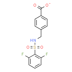 ChemSpider 2D Image | 4-({[(2,6-Difluorophenyl)sulfonyl]amino}methyl)benzoate | C14H10F2NO4S