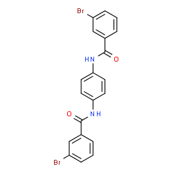 ChemSpider 2D Image | N,N'-1,4-Phenylenebis(3-bromobenzamide) | C20H14Br2N2O2